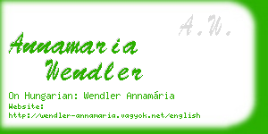 annamaria wendler business card